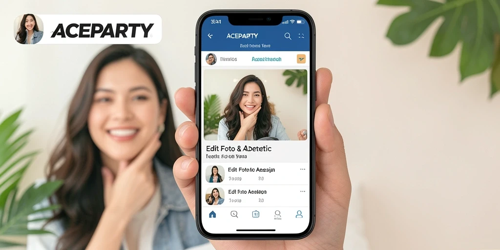 Tampilan antarmuka ACEPARTY yang sederhana dan mudah digunakan.