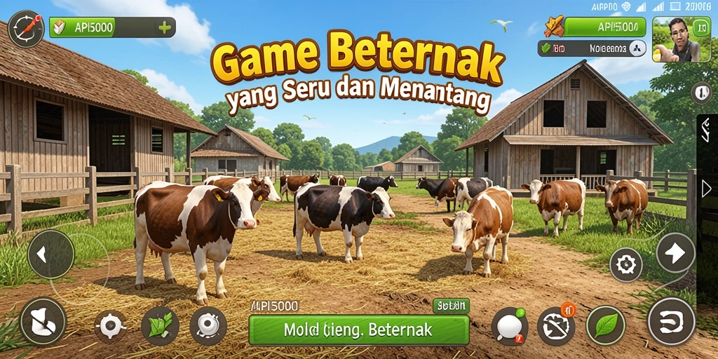 Antarmuka permainan API5000 yang menarik dalam beternak.