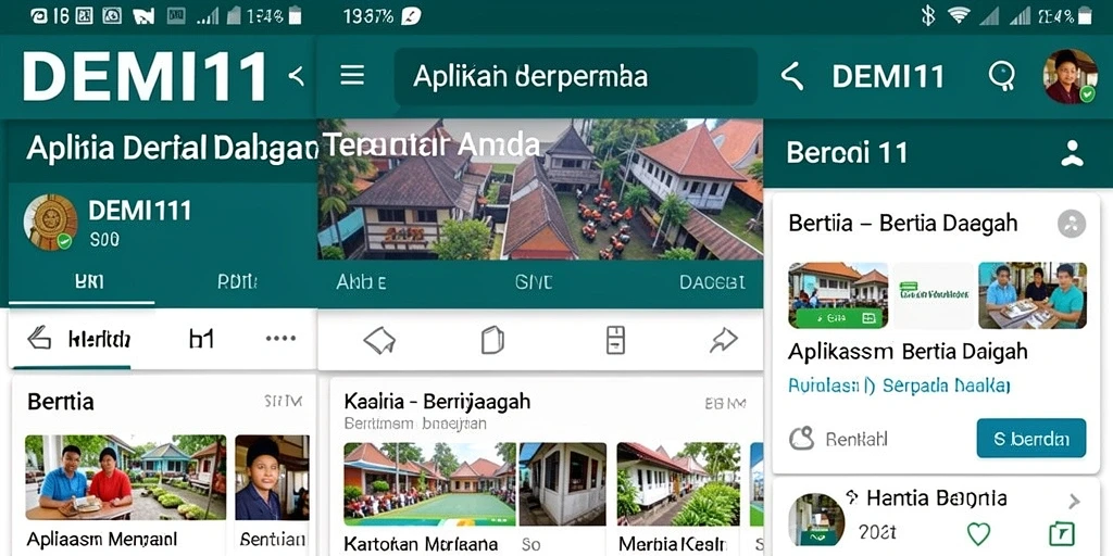 Tampilan antarmuka aplikasi DEMI11 yang informatif dan menarik.