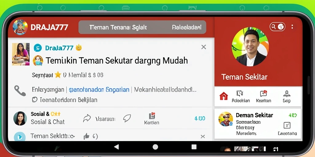 Antarmuka pengguna DRAJA777 yang sederhana dan menarik untuk Teman Sekitar.