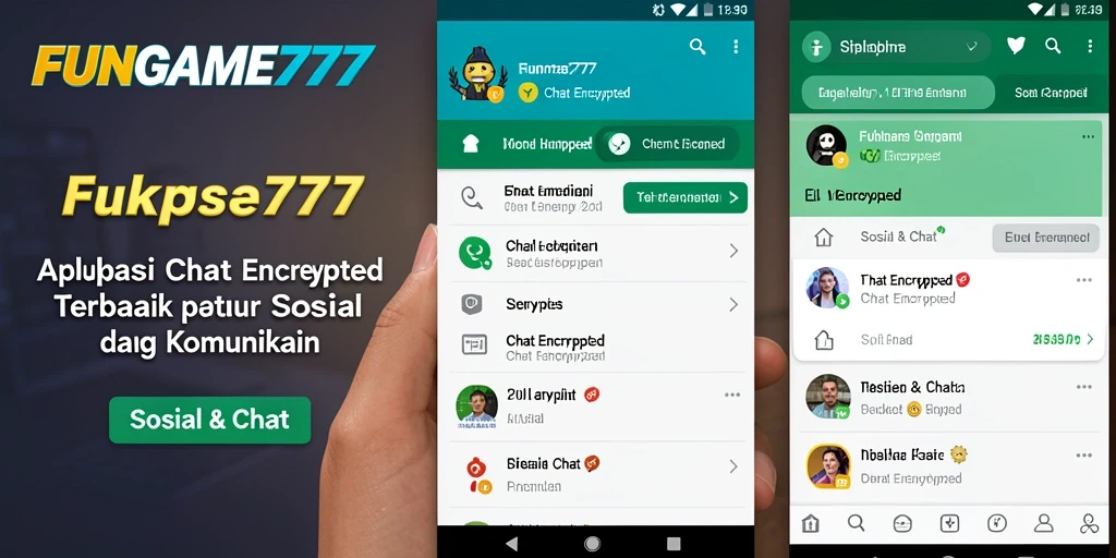 Tampilan antarmuka FUNGAME777 yang sederhana dan fungsional untuk Chat Encrypted.