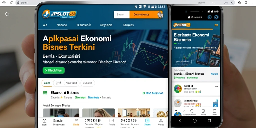 Tampilan antarmuka aplikasi JPSLOT88 dengan berita ekonomi terbaru.