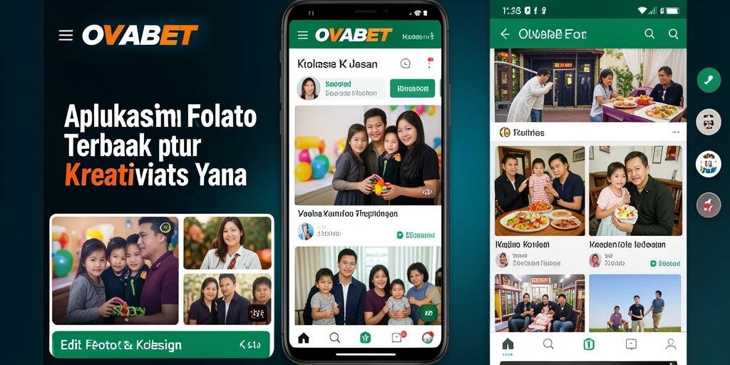 Tampilan antarmuka OVABET yang intuitif untuk Kolase Foto.