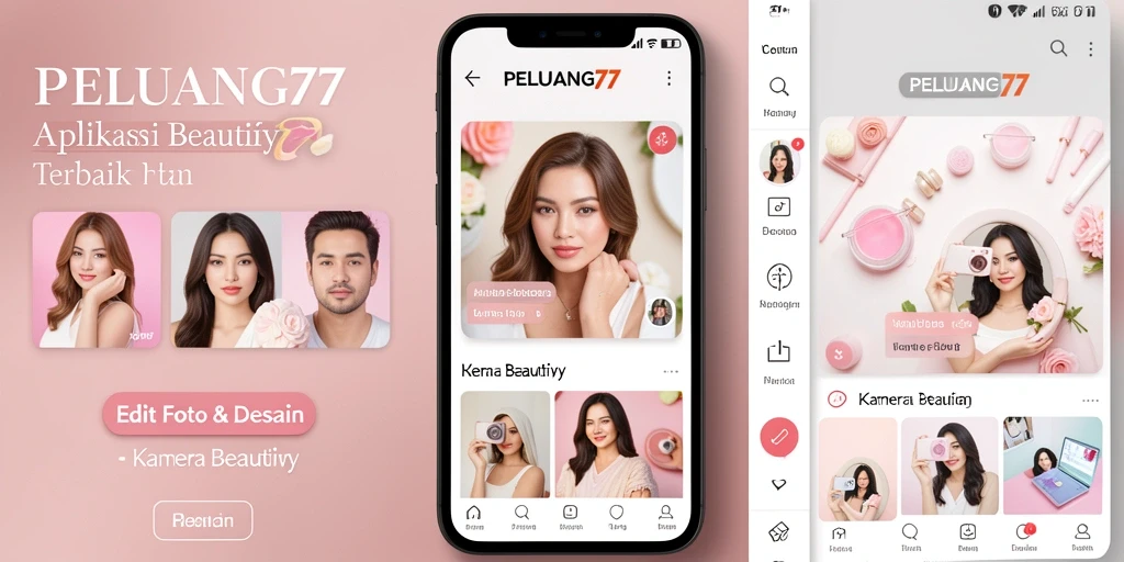 Antarmuka aplikasi PELUANG77 yang memudahkan pengeditan foto.