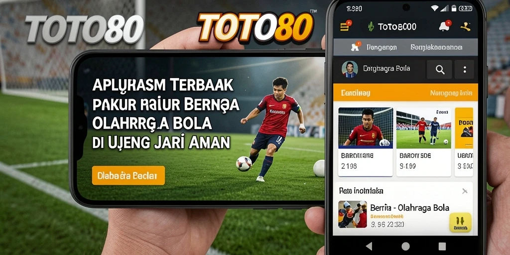 Antarmuka utama TOTO80 menampilkan berita olahraga bola terbaru dan skor langsung.