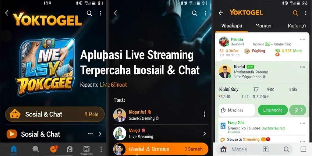Tampilan antarmuka utama YOKTOGEL dengan fitur Live Streaming.