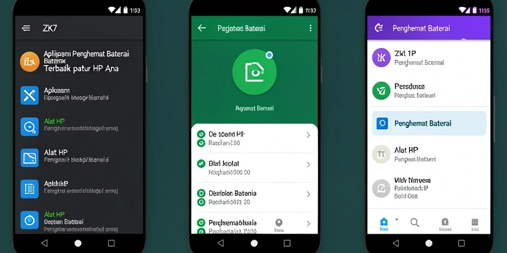 Tampilan antarmuka ZK7 yang user-friendly untuk penghematan baterai.