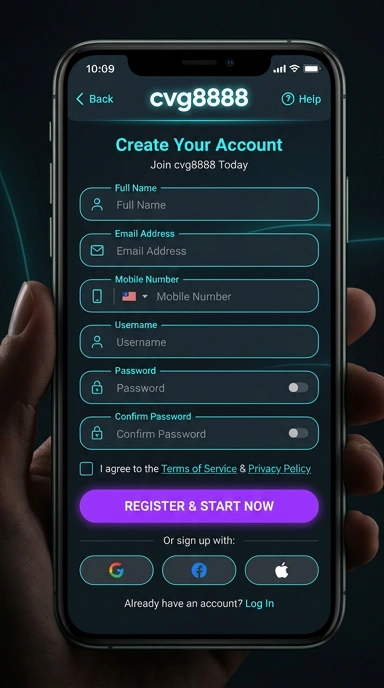 Cara Mudah Daftar Akun Baru cvg8888 untuk Pengguna Android